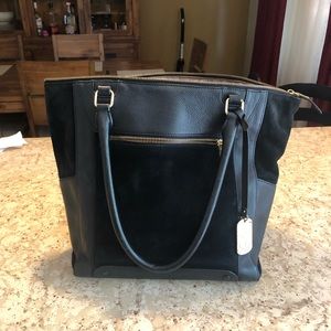 Vince Camuto Leather and Suede Tote